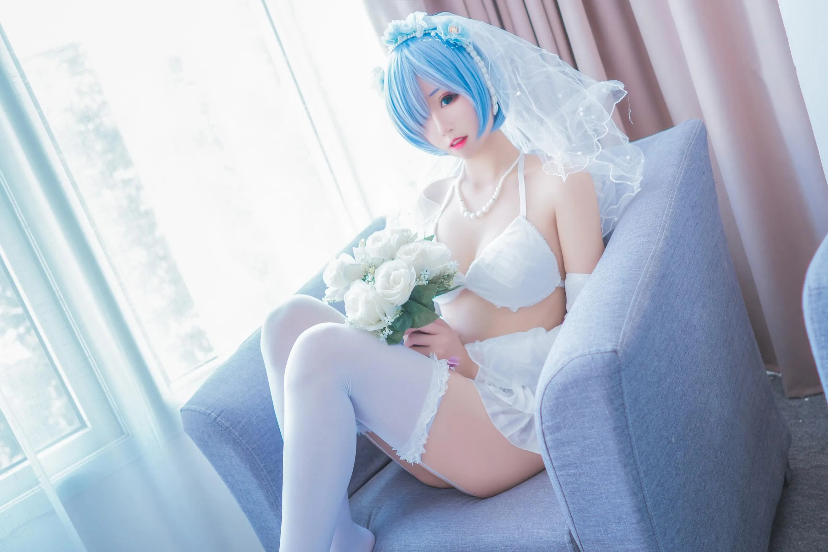 猫君君_MaoJun – NO.22 蕾姆内衣花嫁 [41P]插图6